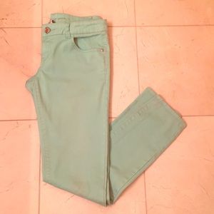 Celebrity pink mint green jeans size 7